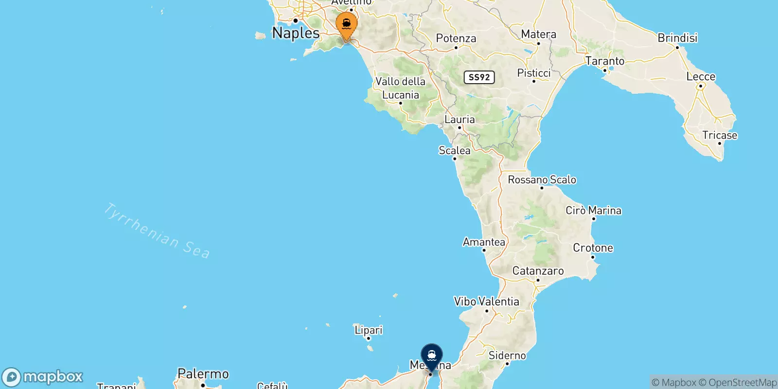 Traghetti da Salerno per Messina