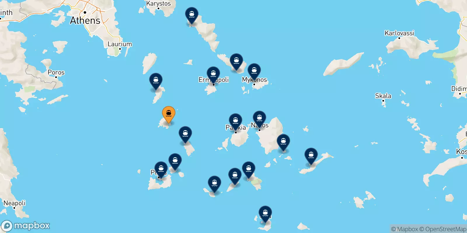 Traghetti da Serifos per le Isole Cicladi