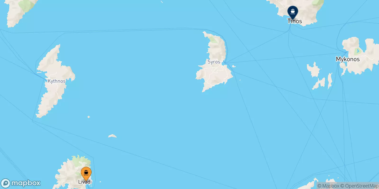 Traghetti da Serifos per Tinos