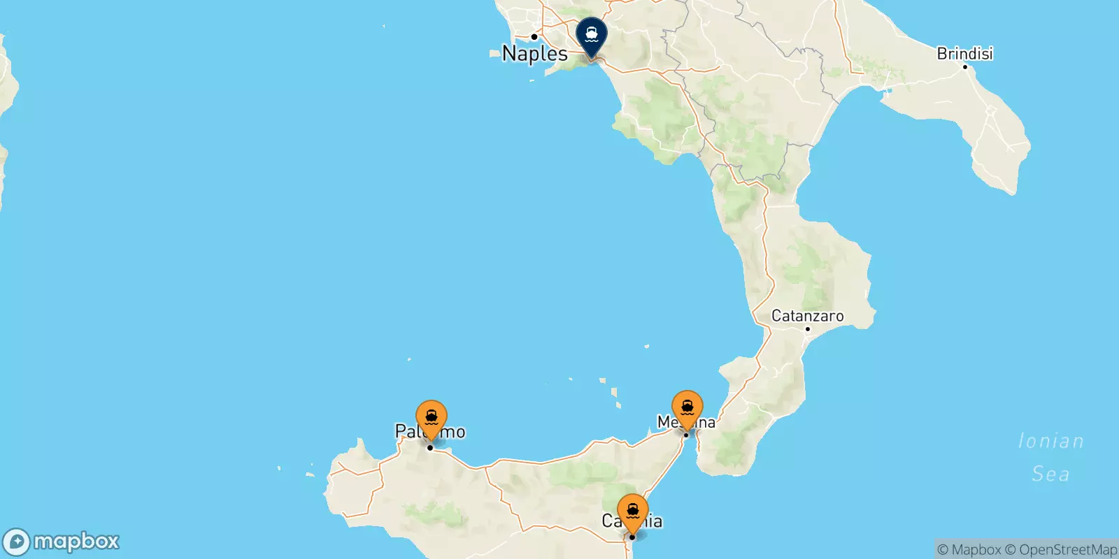 Traghetti dalla Sicilia per Salerno