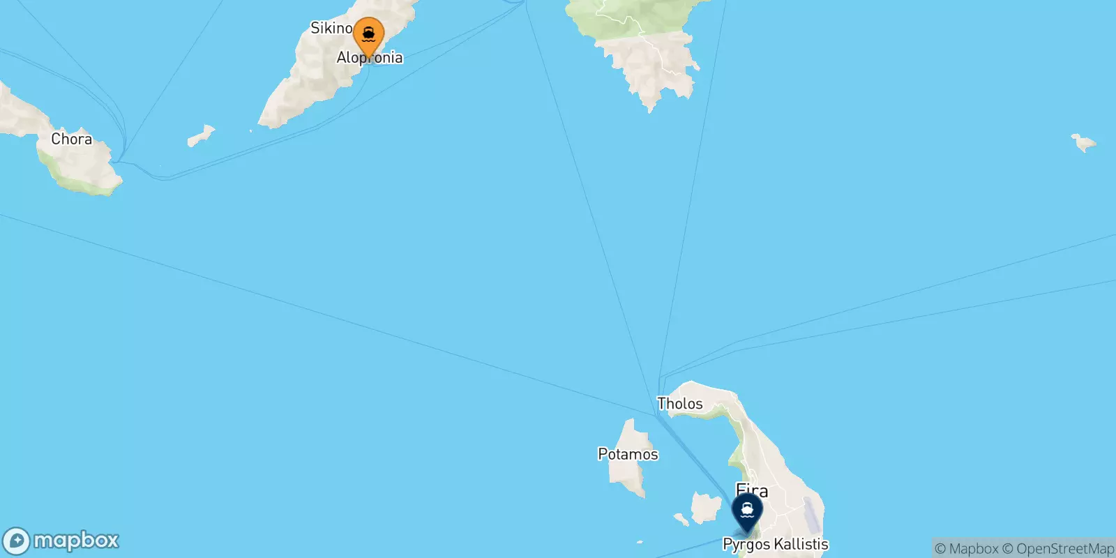 Traghetti da Sikinos per Santorini