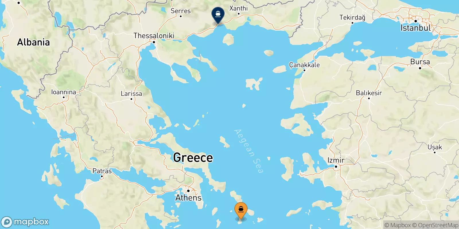 Traghetti da Syros per Kavala