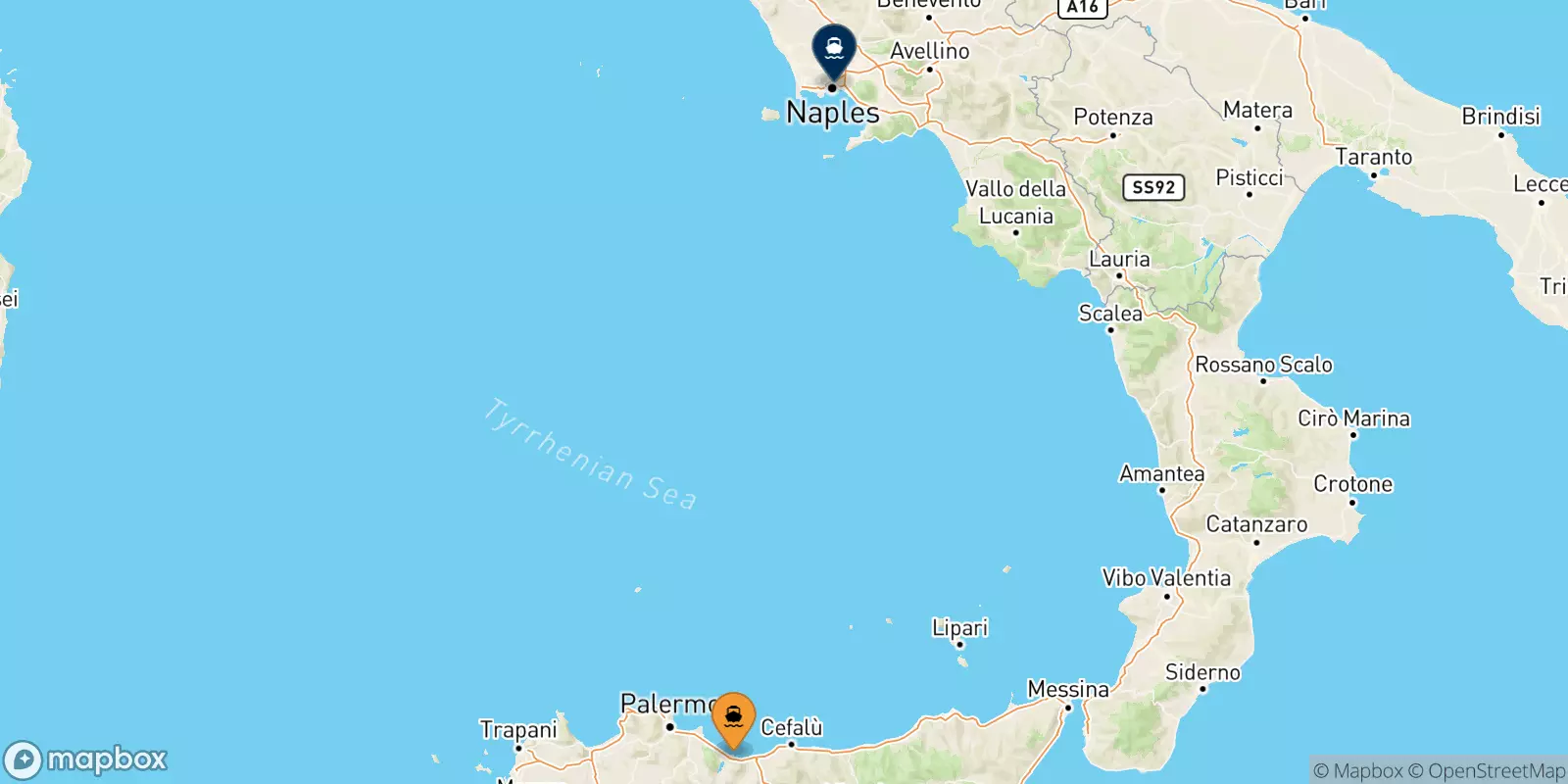 Traghetti da Termini Imerese per Napoli