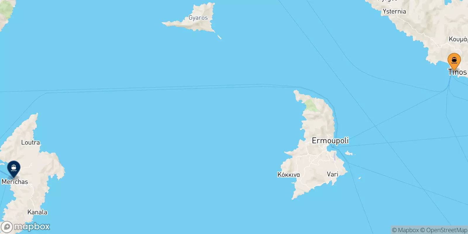 Traghetti da Tinos per Kythnos