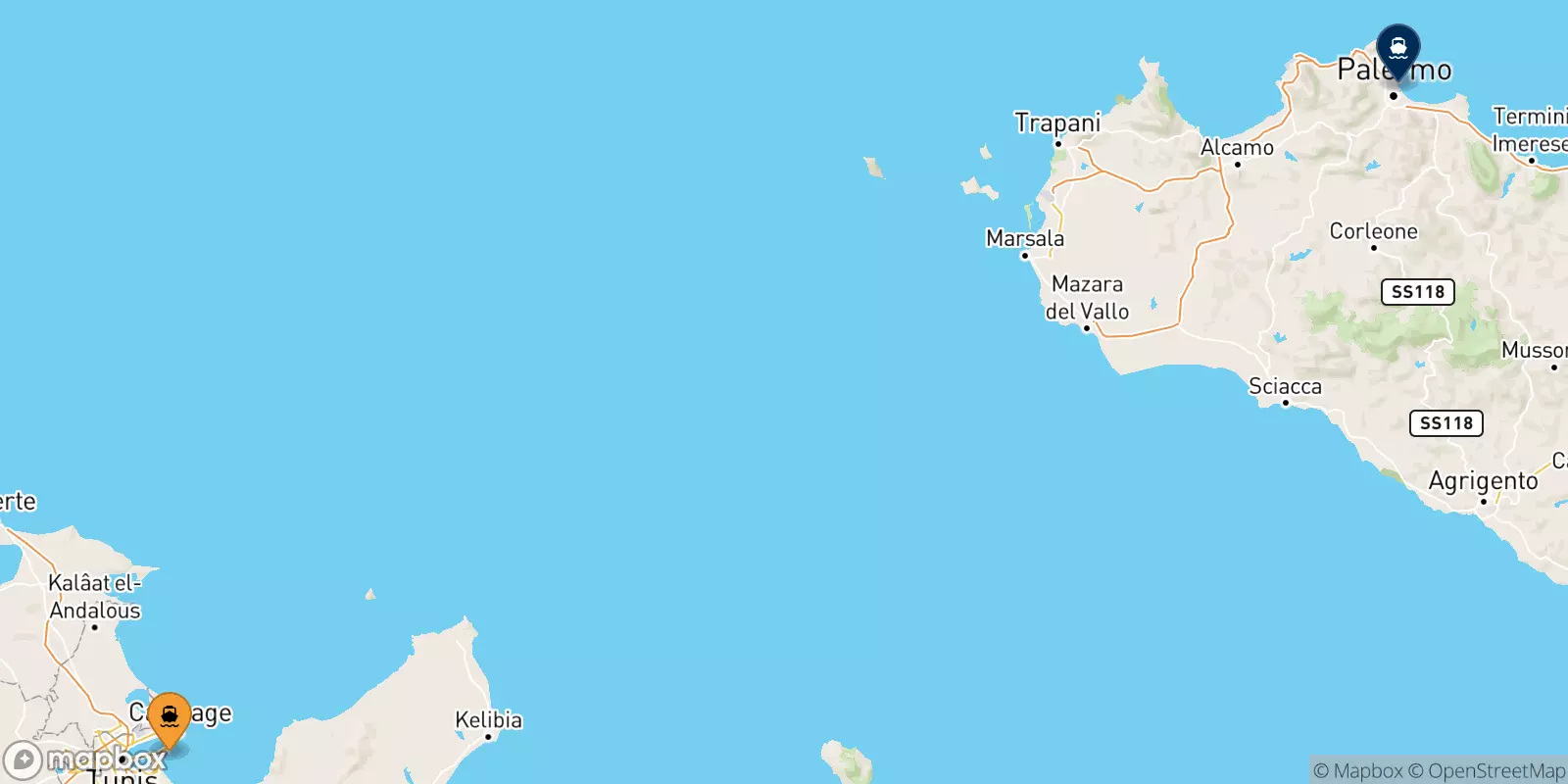 Traghetti dalla Tunisia per la Sicilia