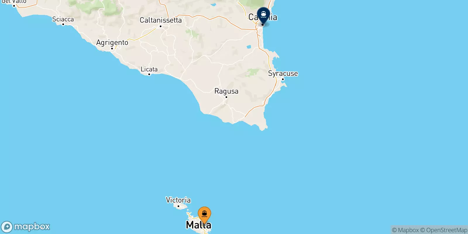 Traghetti da Malta per Catania