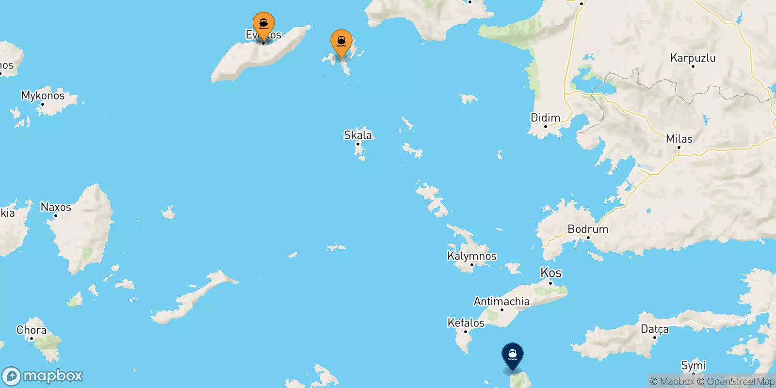 Traghetti dalle Isole Egeo Nord Orientale per Nisyros