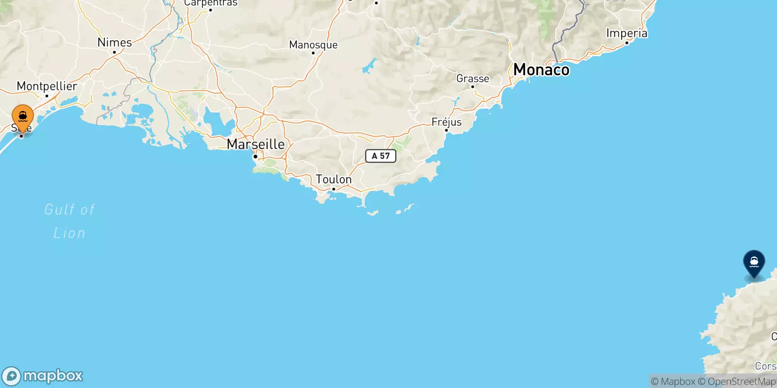 Traghetti da Sete per la Corsica