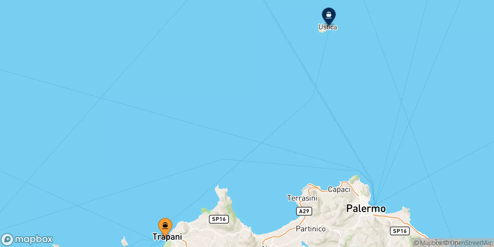 Traghetti da Trapani per Ustica