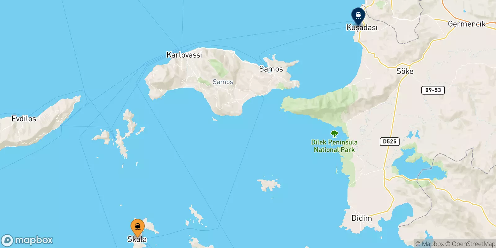 Traghetti dalle Isole Dodecaneso per Kusadasi