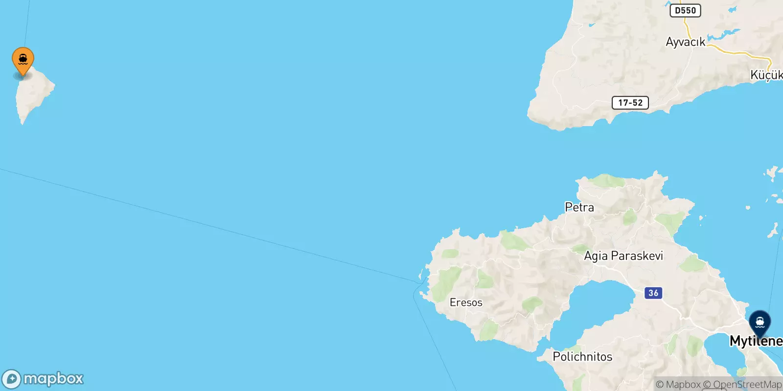 Traghetti da Agios Efstratios per Mitilini (Lesvos)