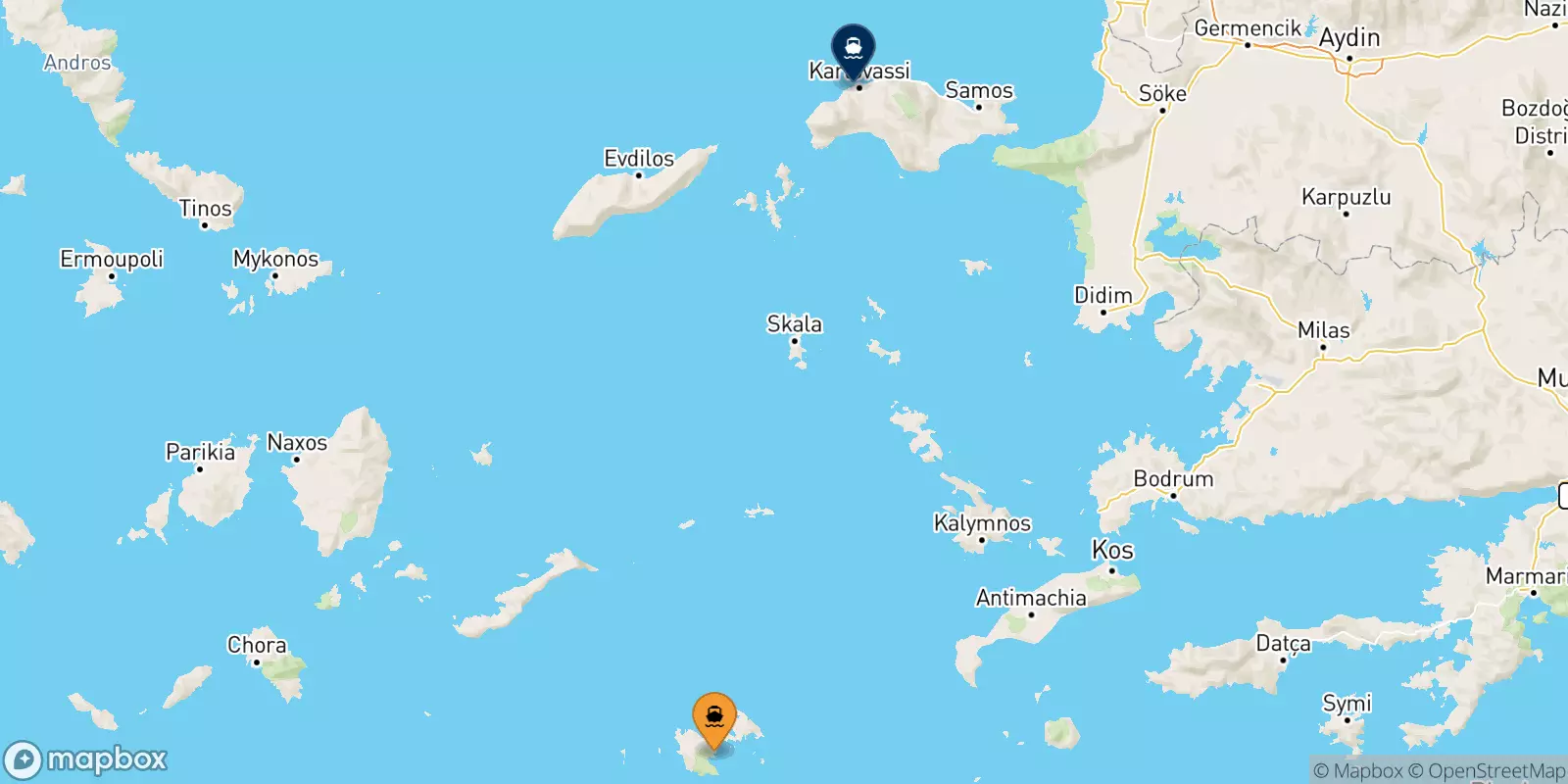 Traghetti da Astypalea per le Isole Egeo Nord Orientale