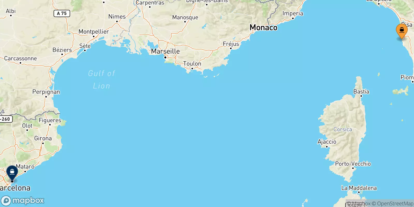 Traghetti da Livorno per la Spagna