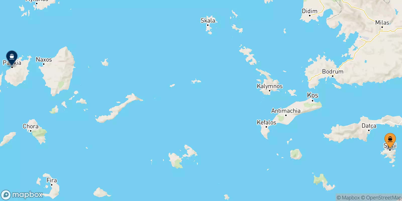 Traghetti da Symi per Paros