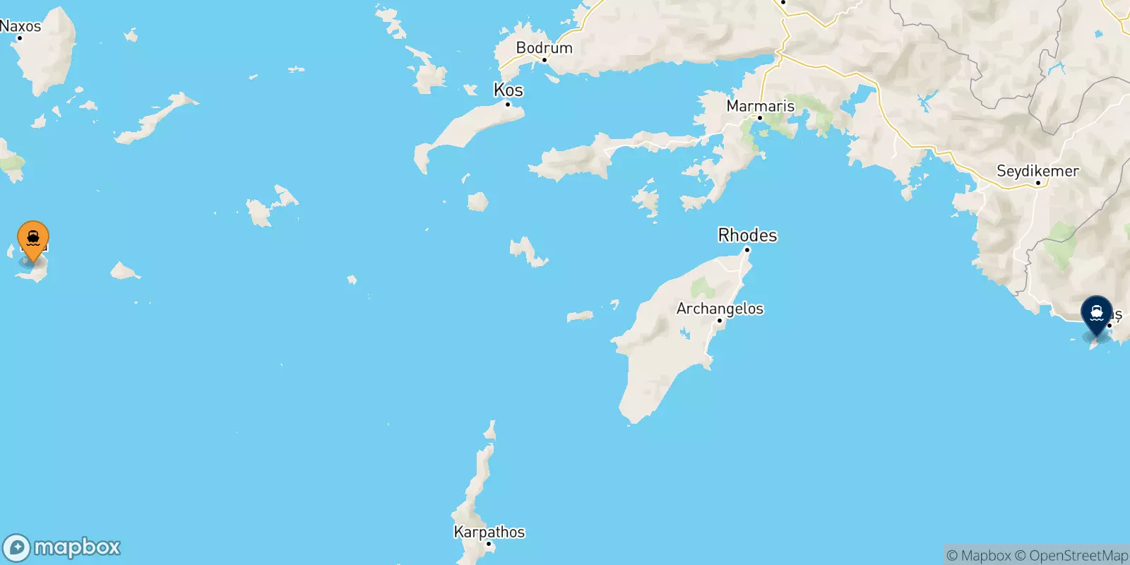 Traghetti da Santorini per Kastellorizo