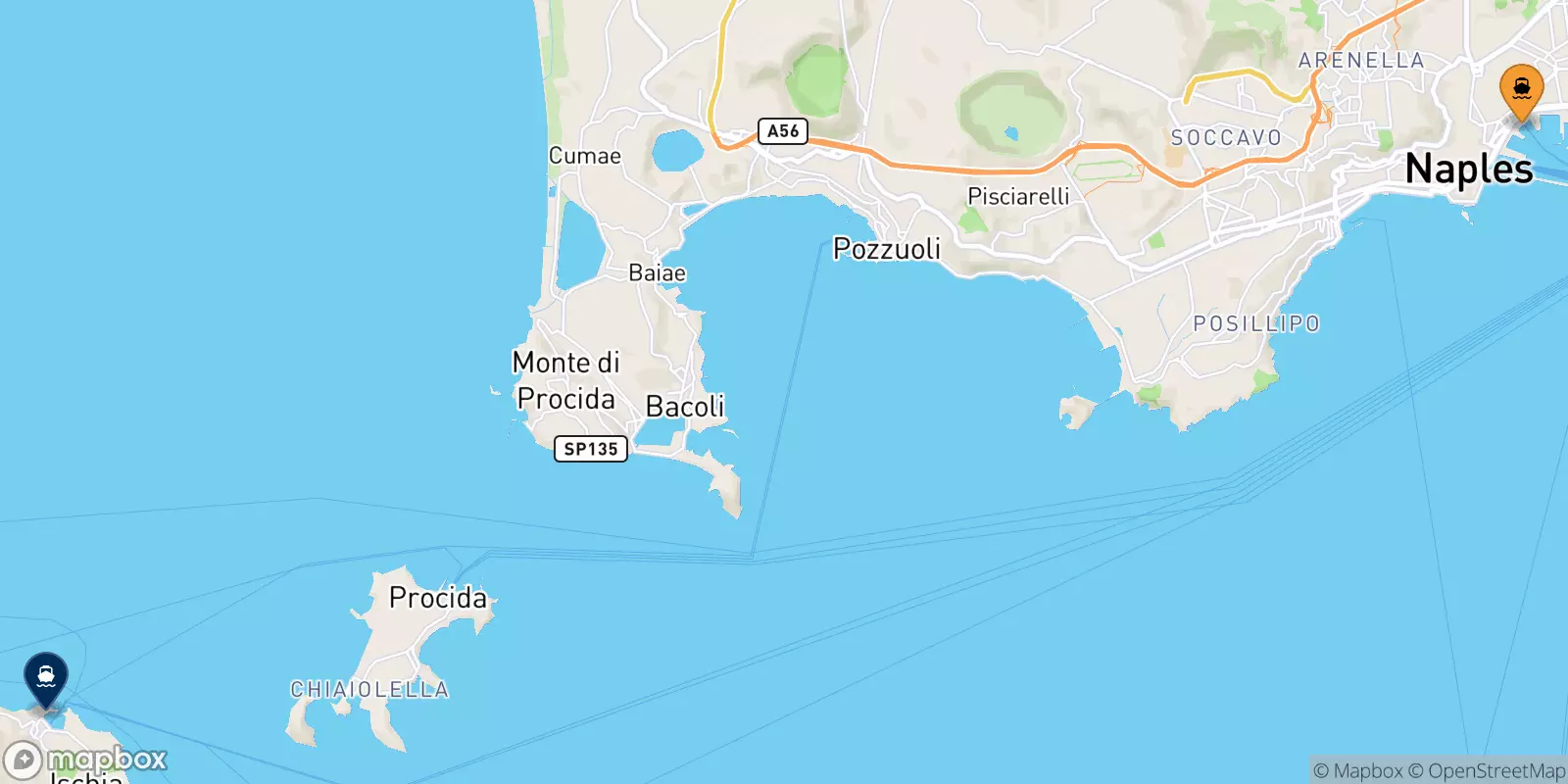 Traghetti da Napoli Beverello per Forio (Ischia)