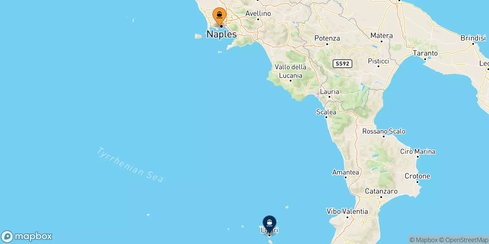 Traghetti da Napoli Mergellina per Lipari