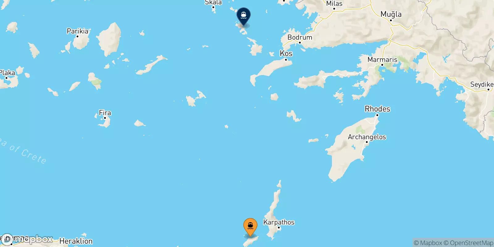 Traghetti da Kasos per Leros