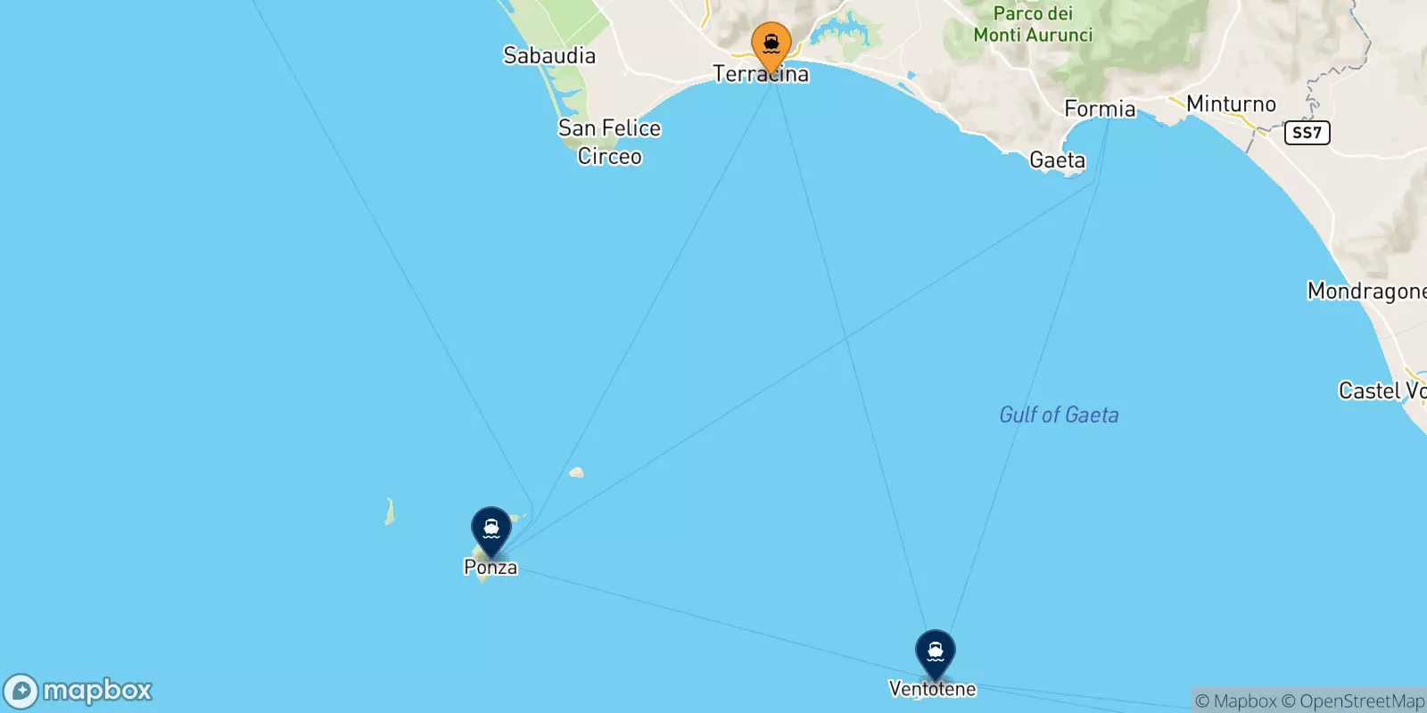 Traghetti da Terracina per le Isole Pontine