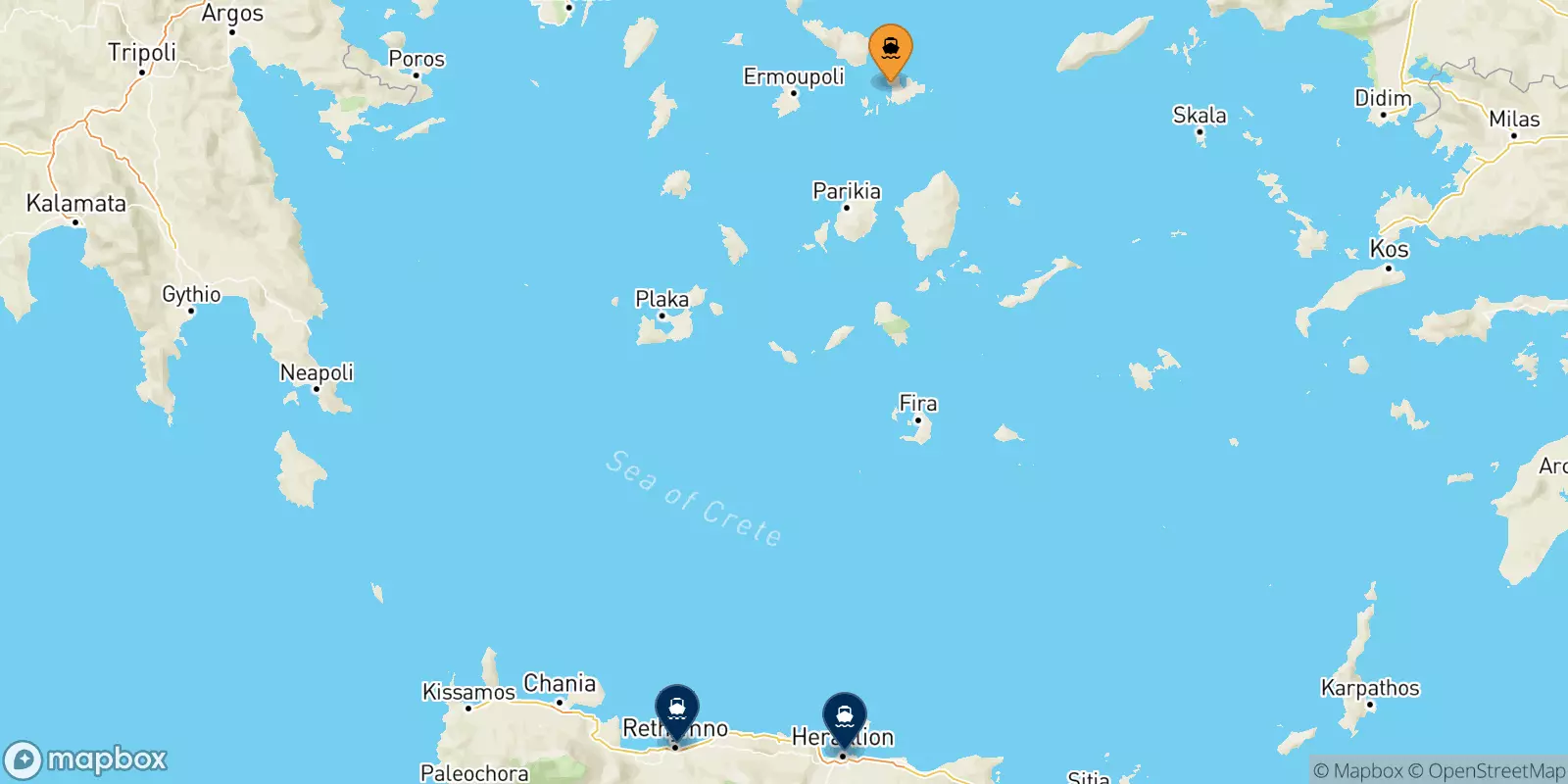 Traghetti da Mykonos per Creta