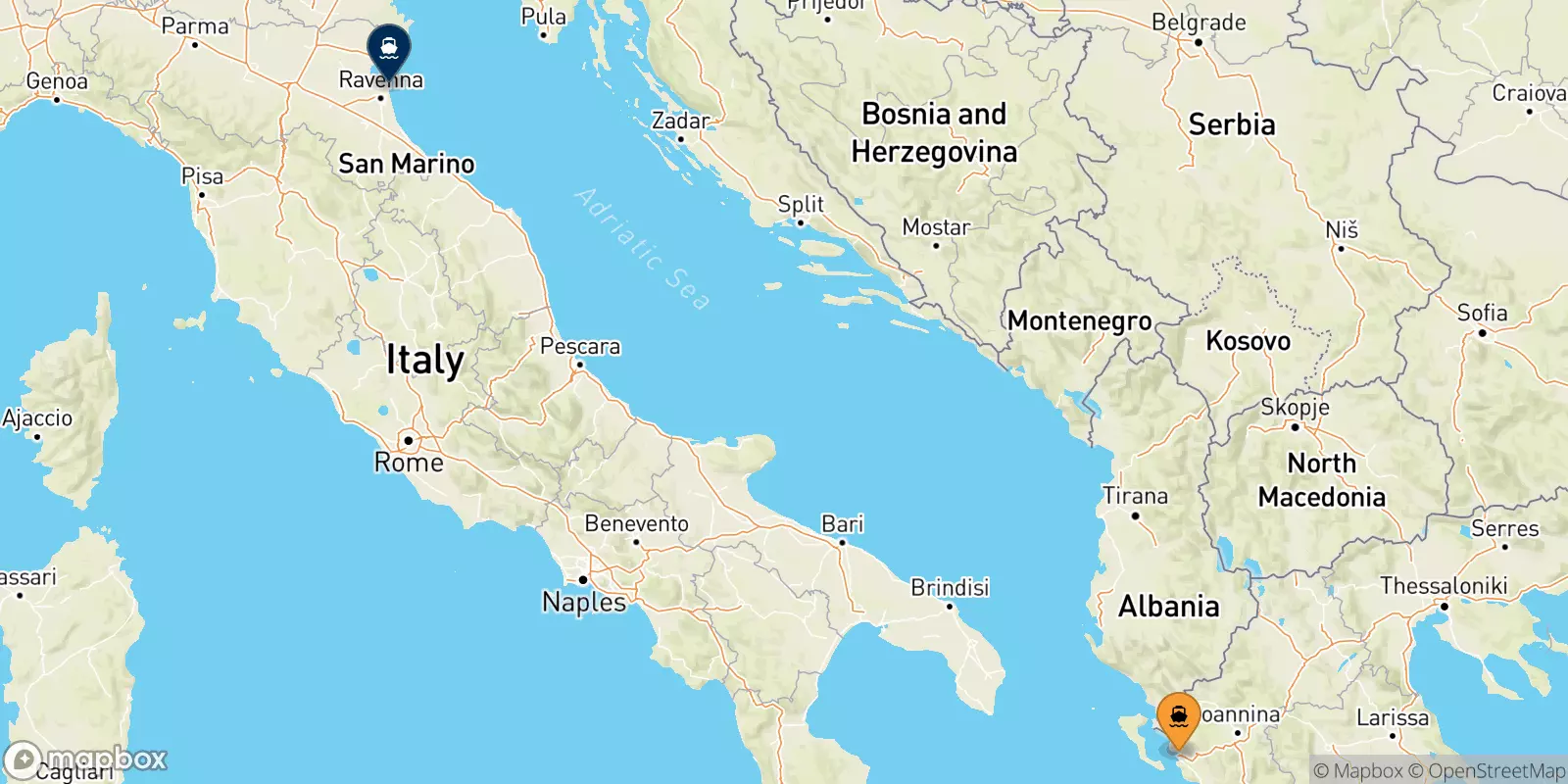 Traghetti da Igoumenitsa per Ravenna