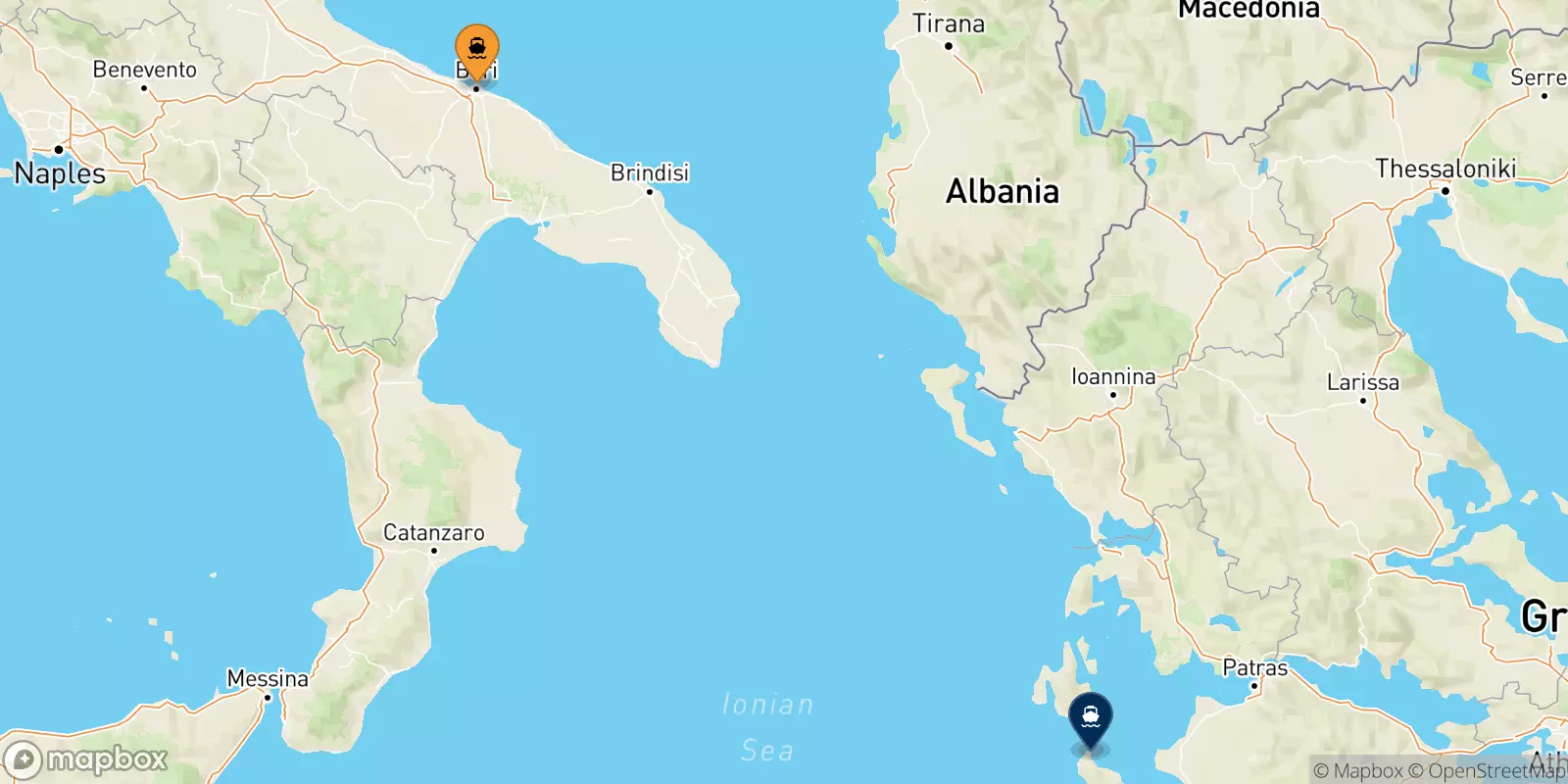 Traghetti da Bari per Zante