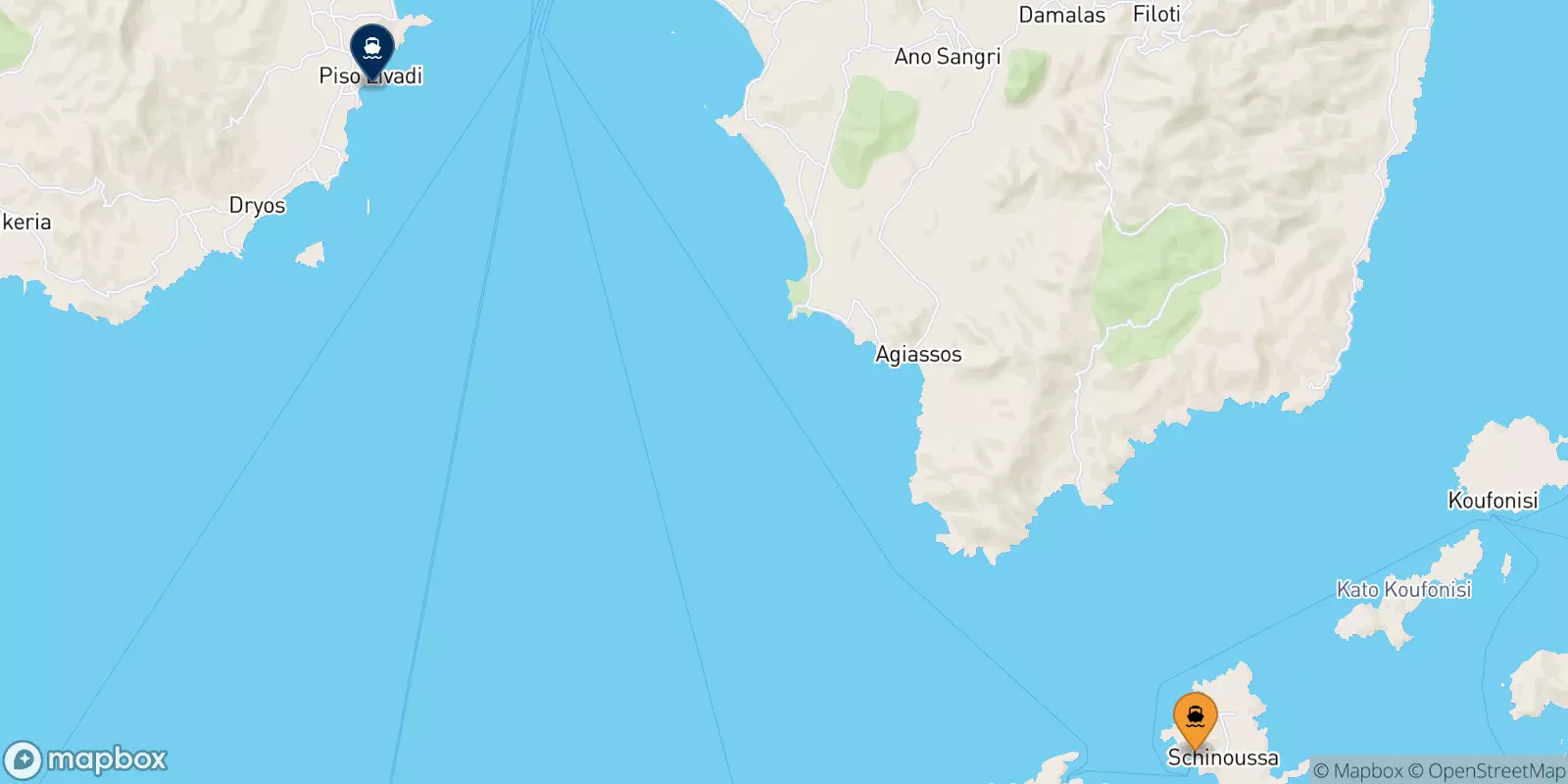 Traghetti da Schinoussa per Piso Livadi (Paros)