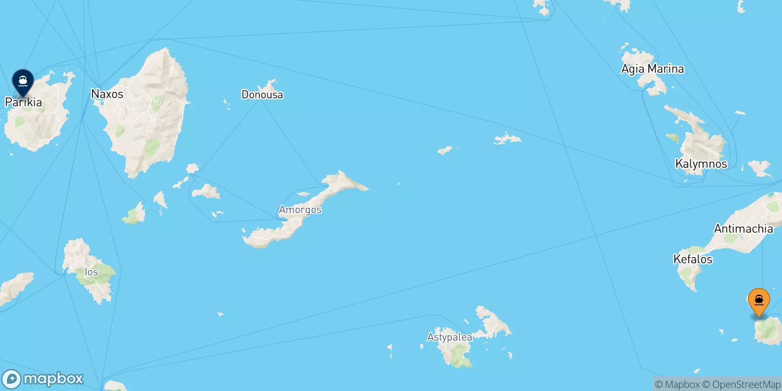 Traghetti da Nisyros per Paros