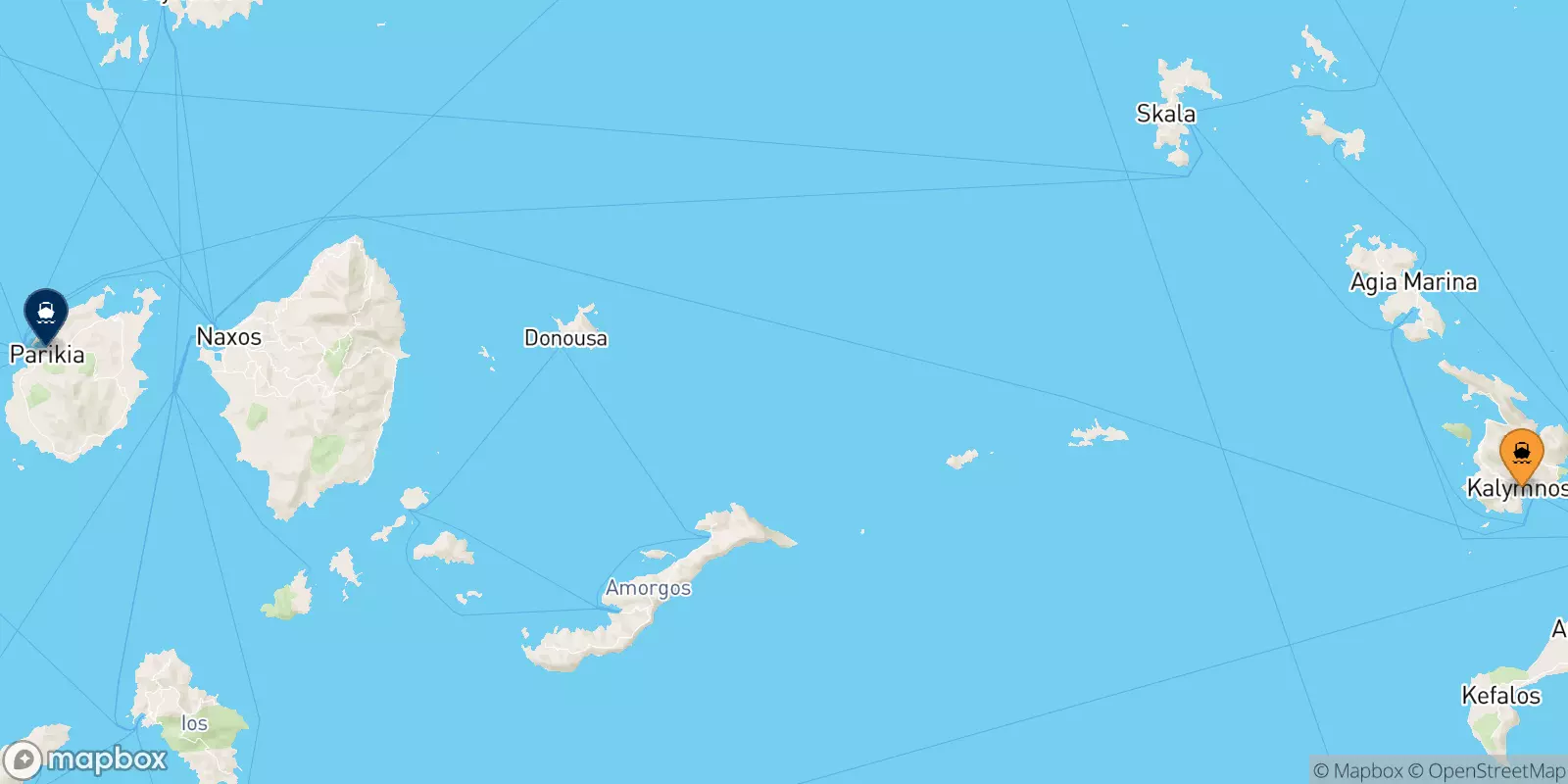 Traghetti da Kalymnos per Paros