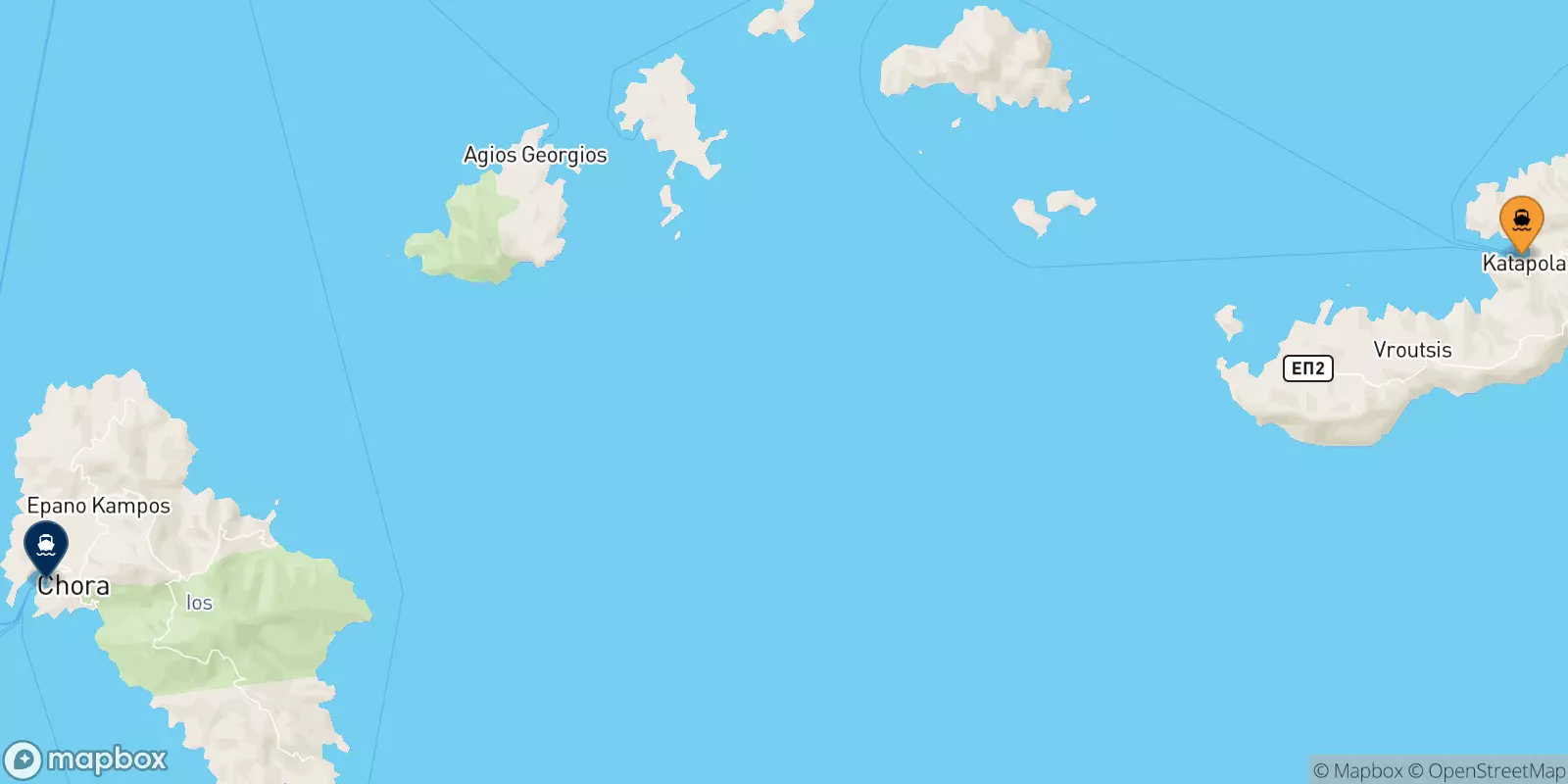 Traghetti da Katapola (Amorgos) per Ios