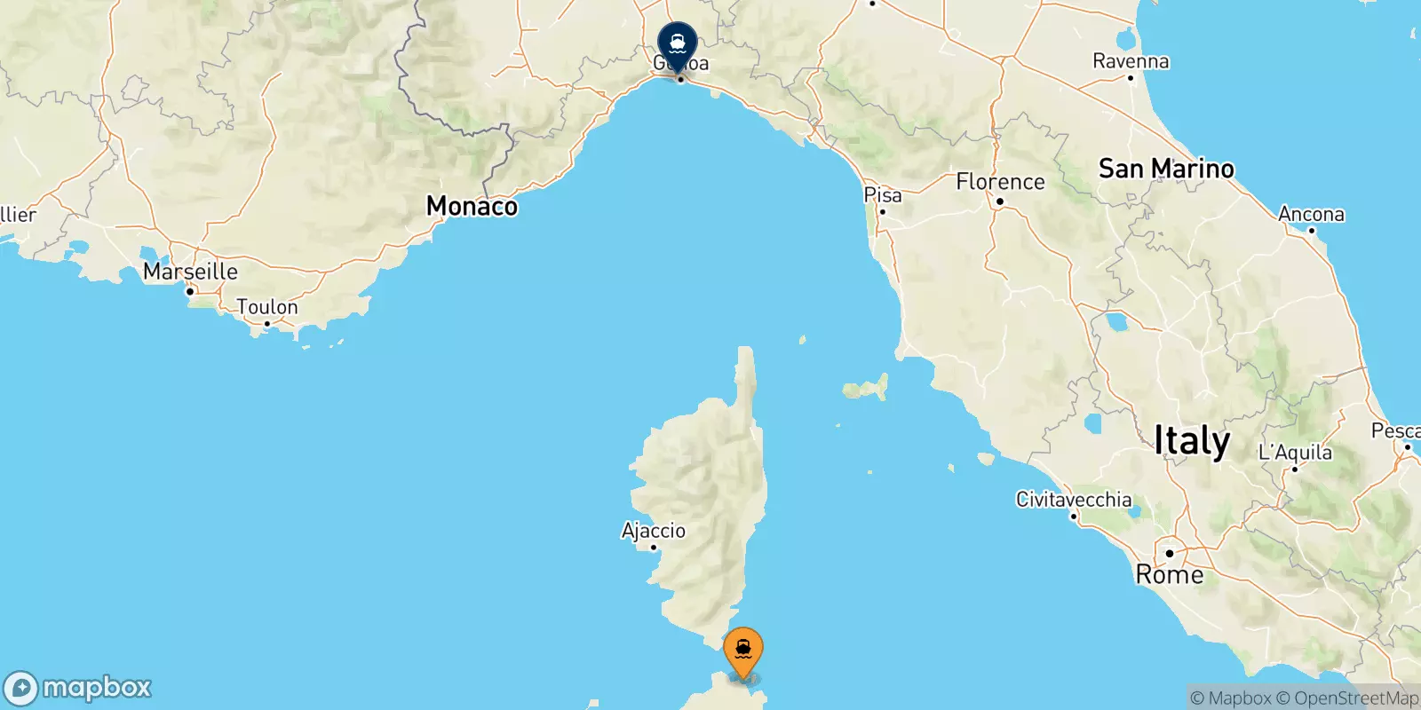 Traghetti da Golfo Aranci per Genova