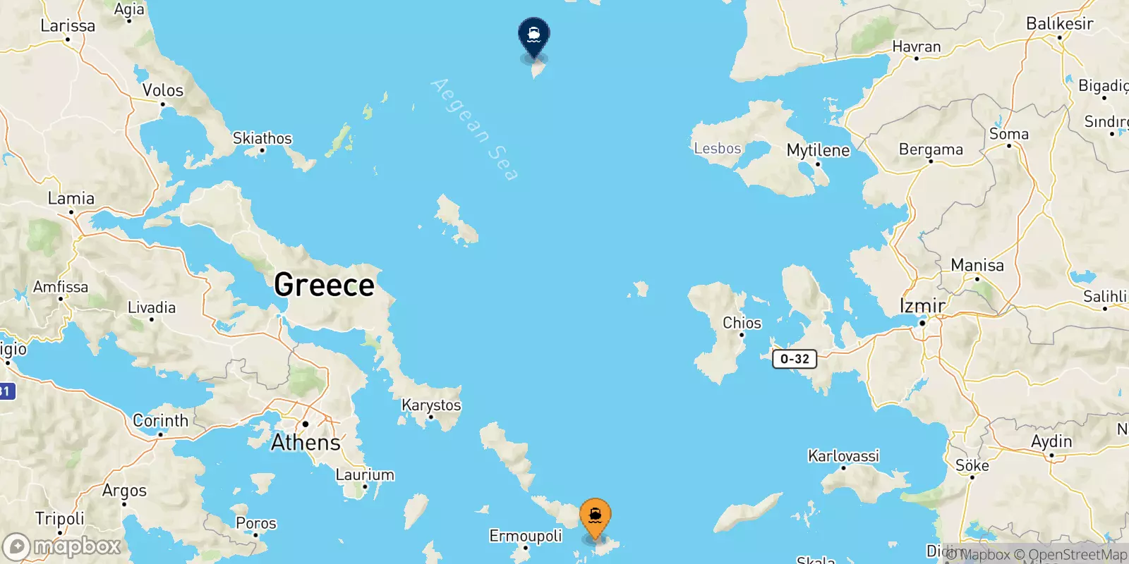 Traghetti da Mykonos per Agios Efstratios