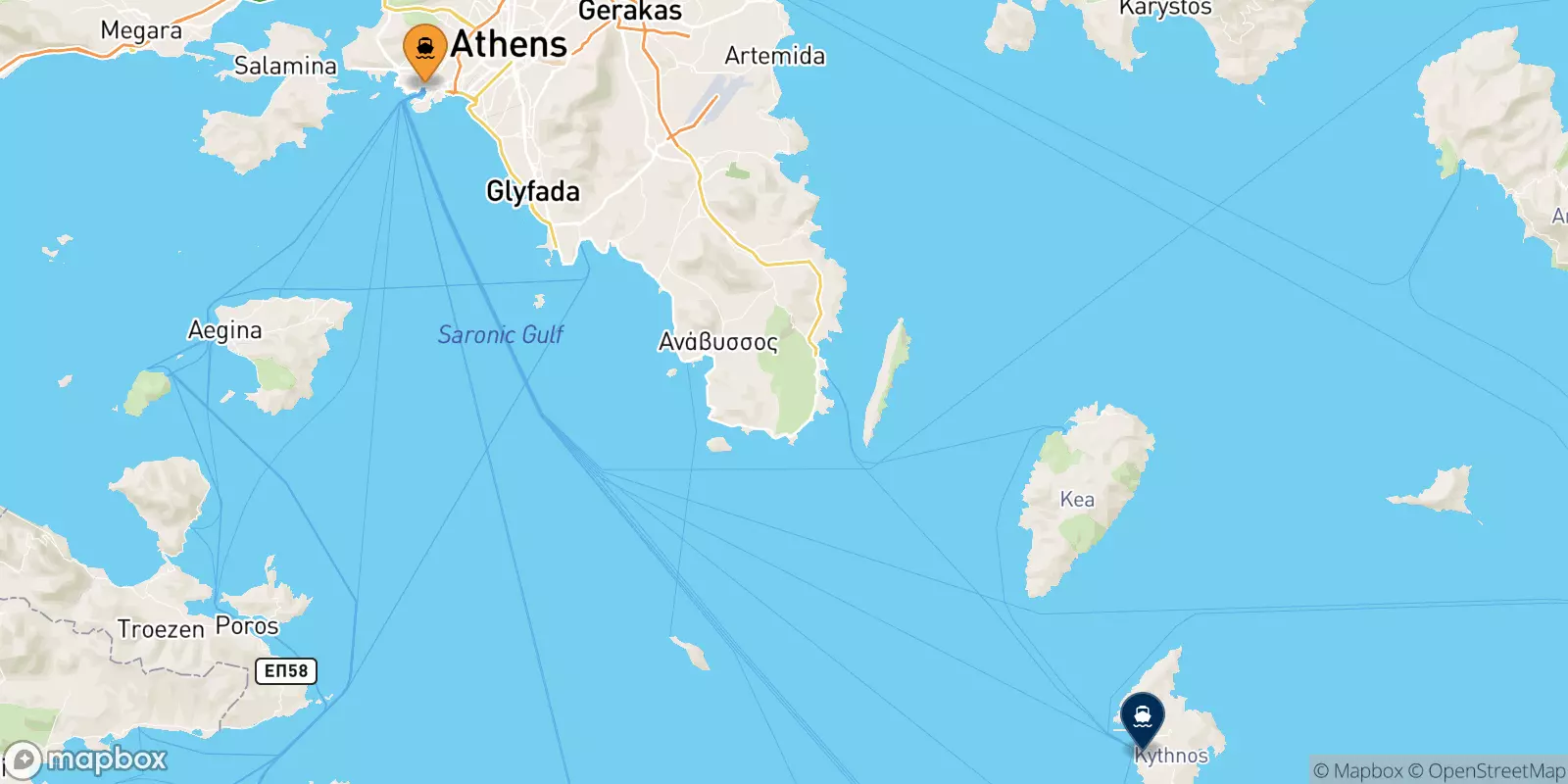 Traghetti da Pireo per Kythnos