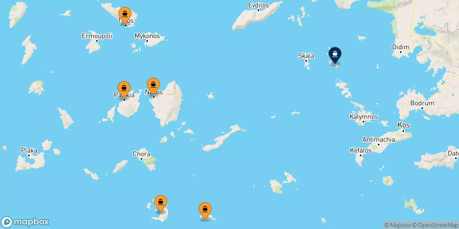 Traghetti dalle Isole Cicladi per Lipsi