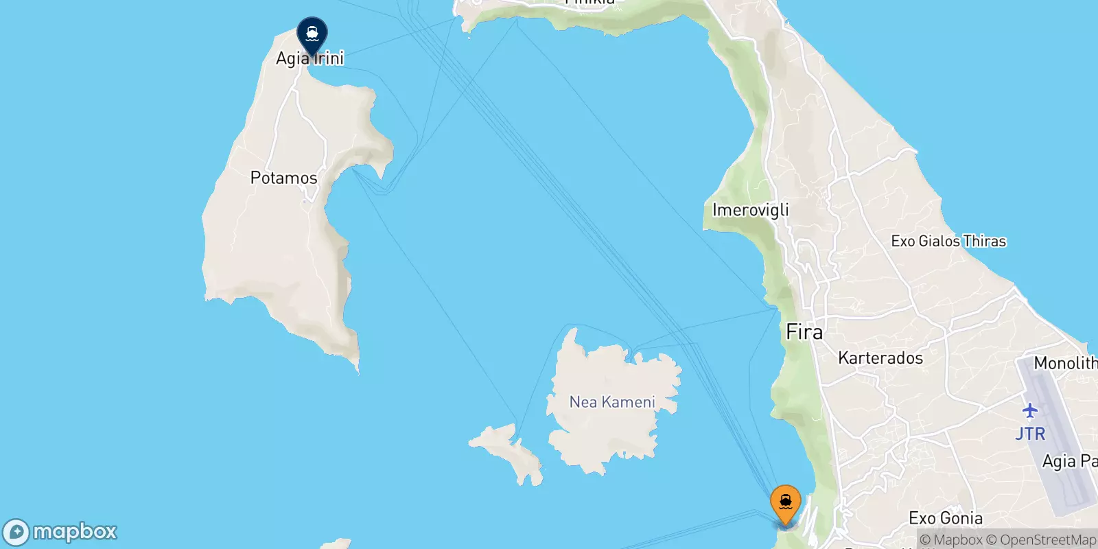 Traghetti da Santorini per Thirassia