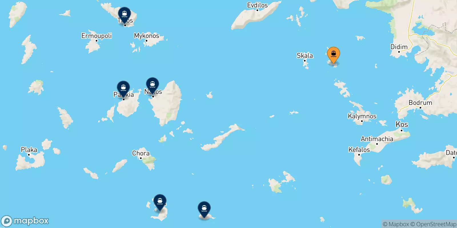 Traghetti da Lipsi per le Isole Cicladi