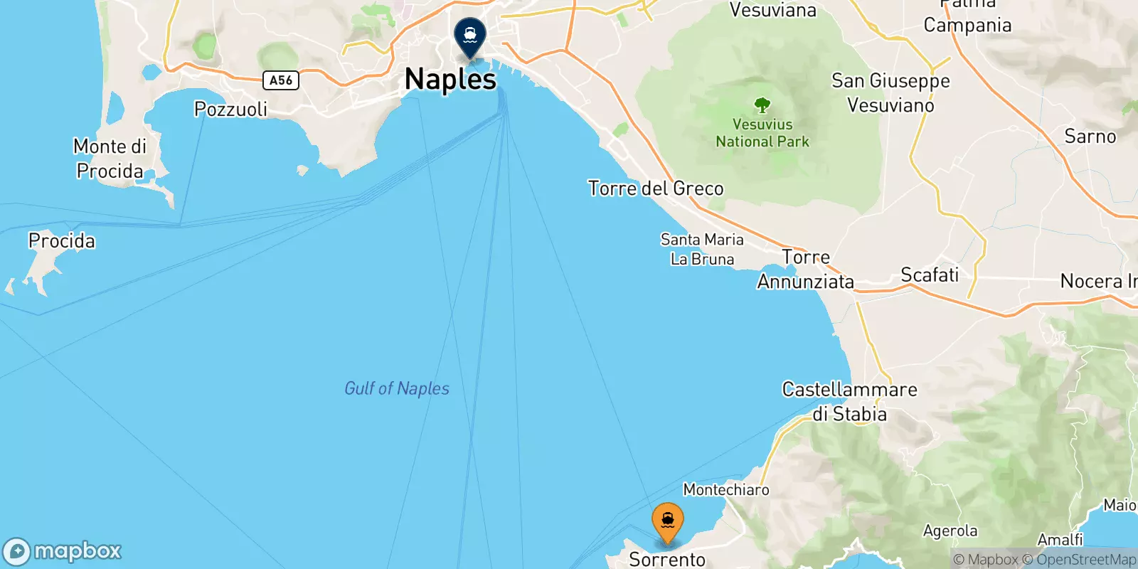 Traghetti da Castellammare per Napoli Beverello