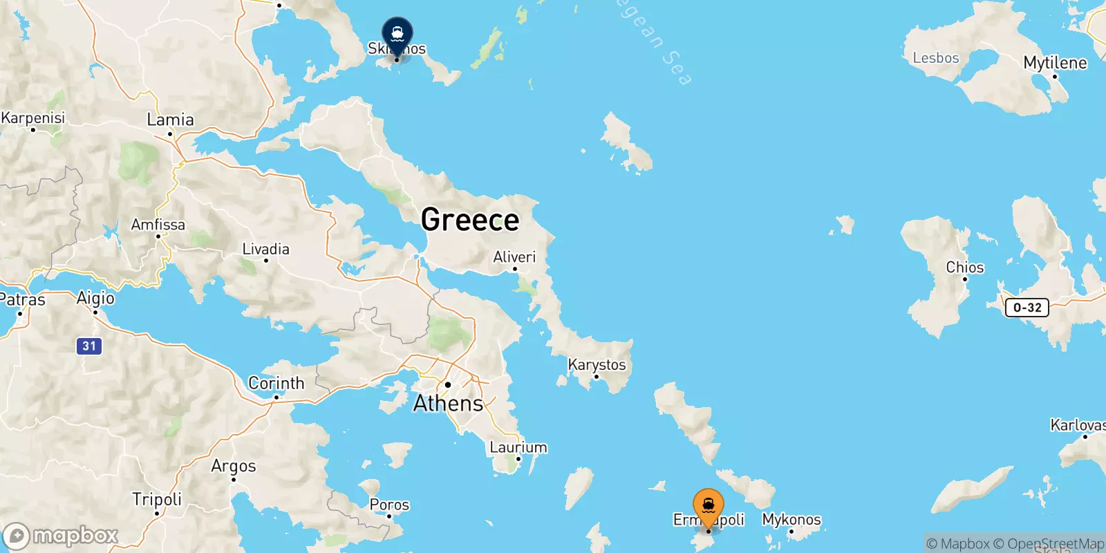 Traghetti da Syros per le Isole Sporadi