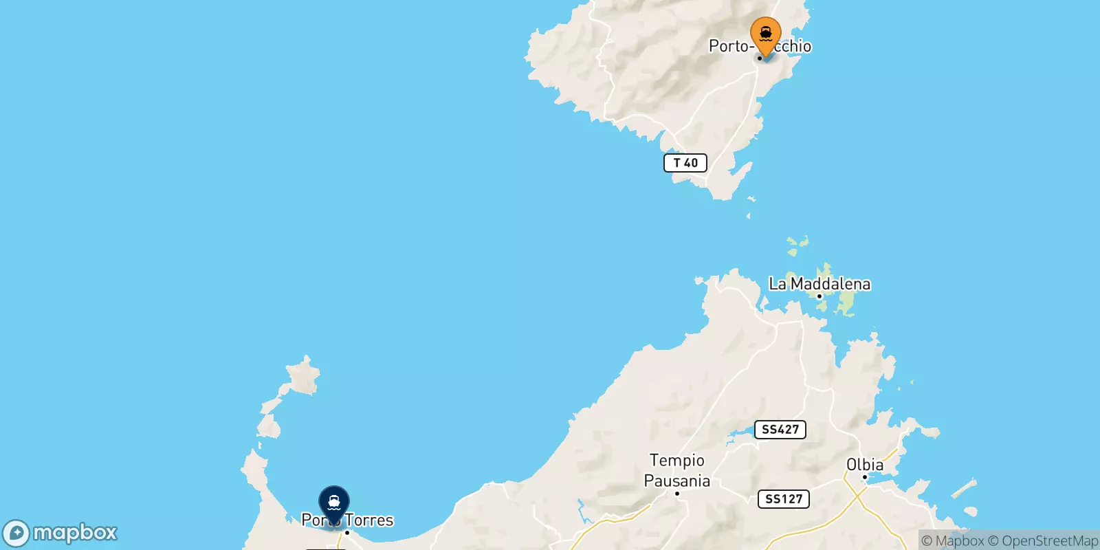 Traghetti da Porto Vecchio per Porto Torres