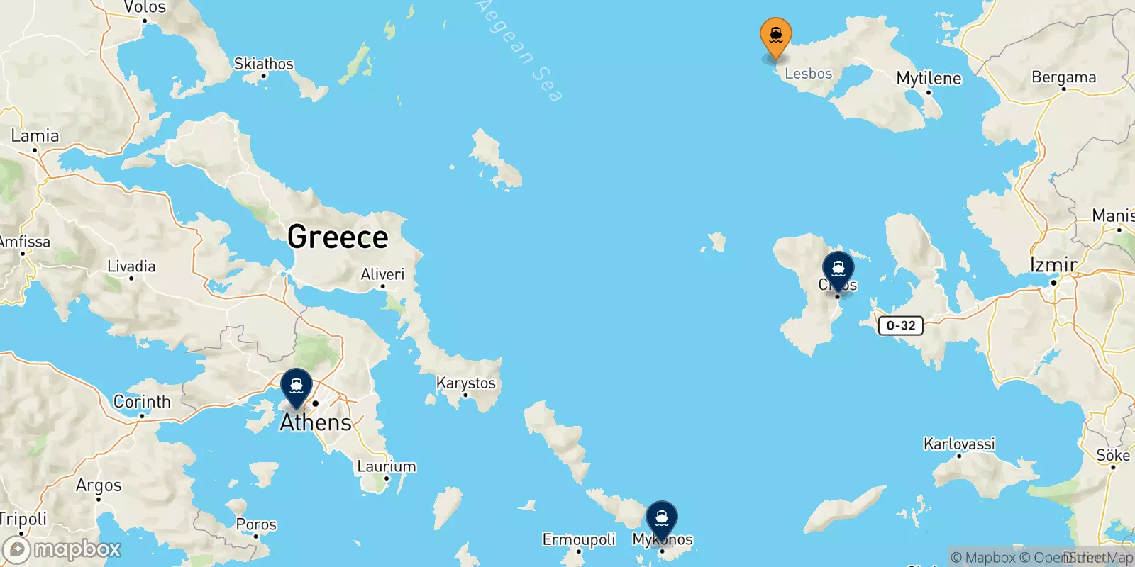 Traghetti da Sigri (Lesvos) per la Grecia