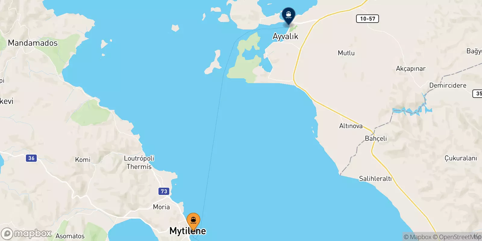 Traghetti dalle Isole Egeo Nord Orientale per Ayvalik