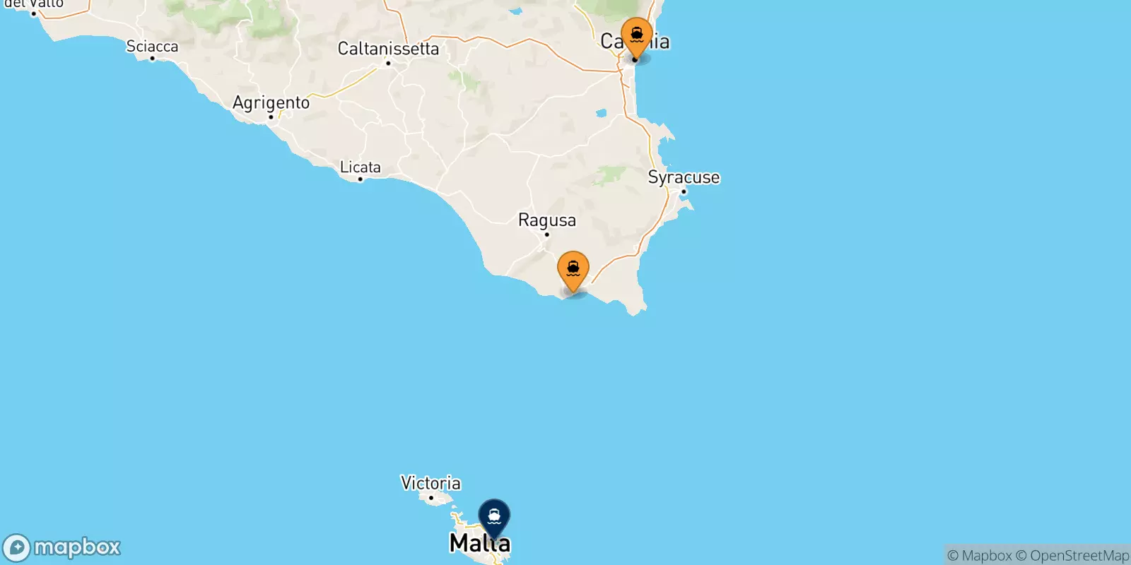 Traghetti dalla Sicilia per La Valletta (Malta)