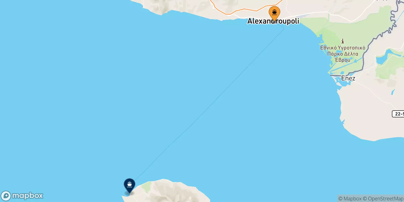 Traghetti da Alexandroupoli per Samothraki