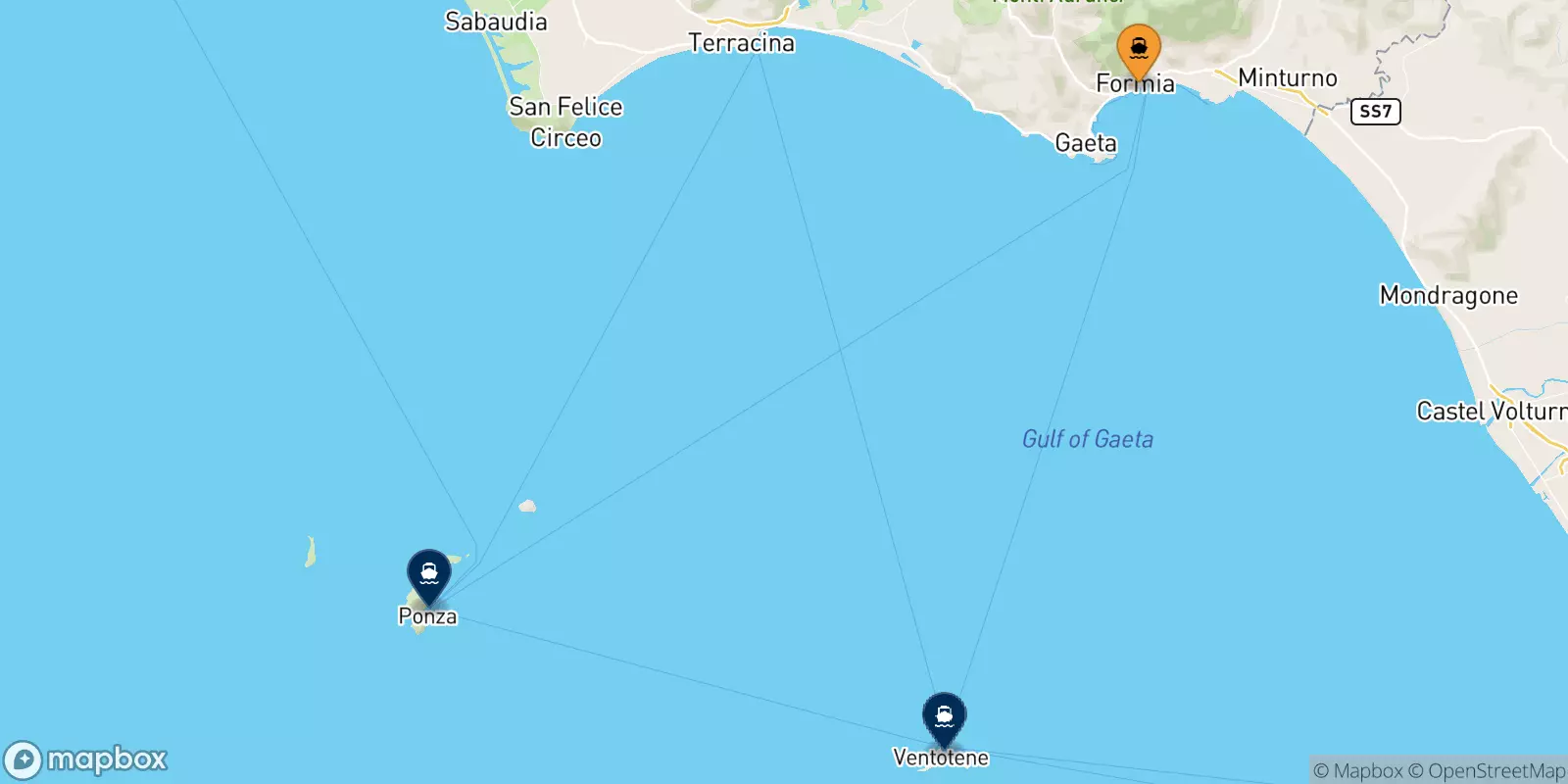 Traghetti da Formia per l'Italia