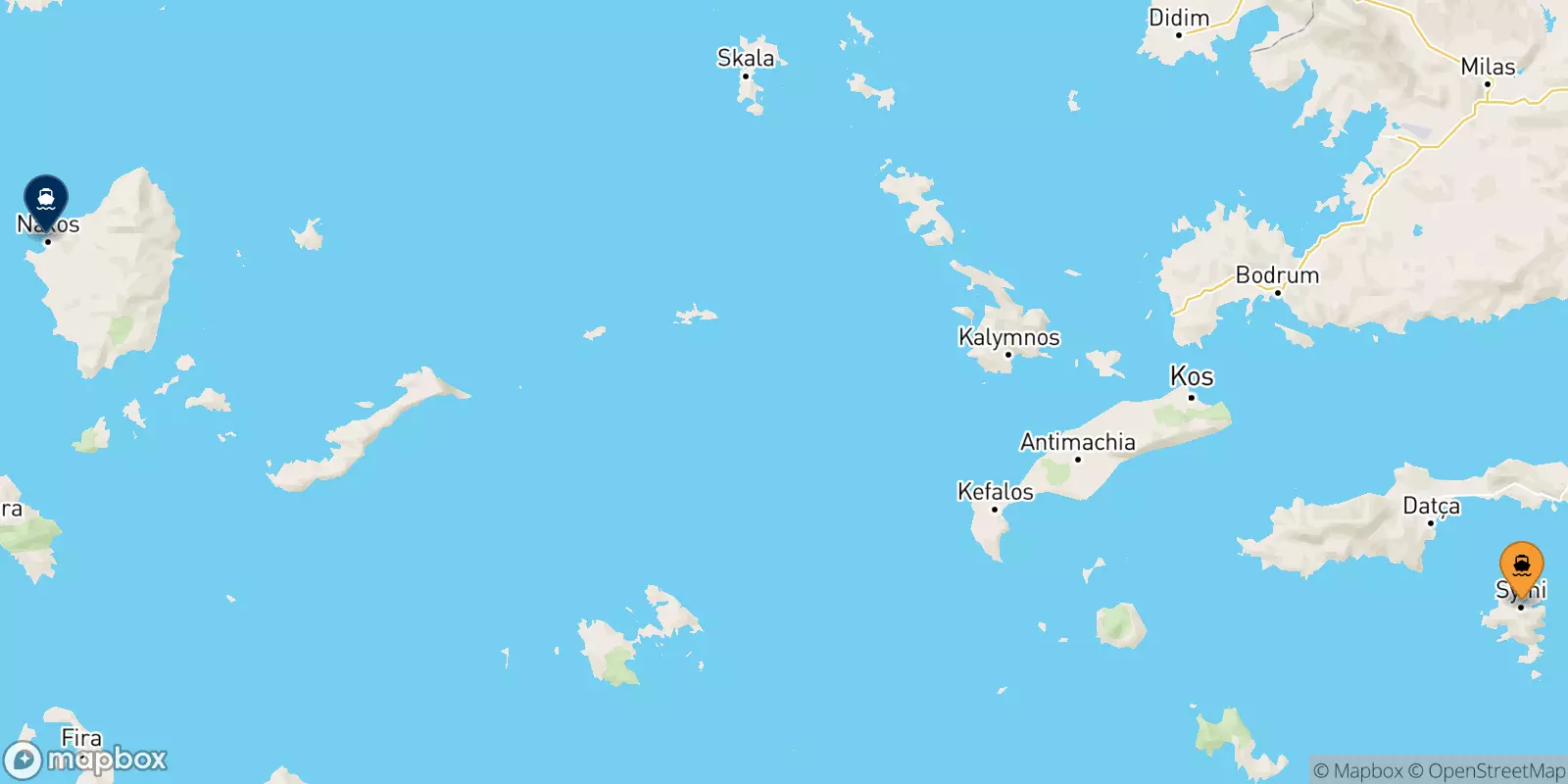 Traghetti da Symi per Naxos