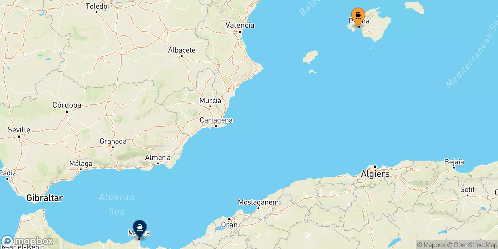 Traghetti da Palma Di Maiorca per il Marocco