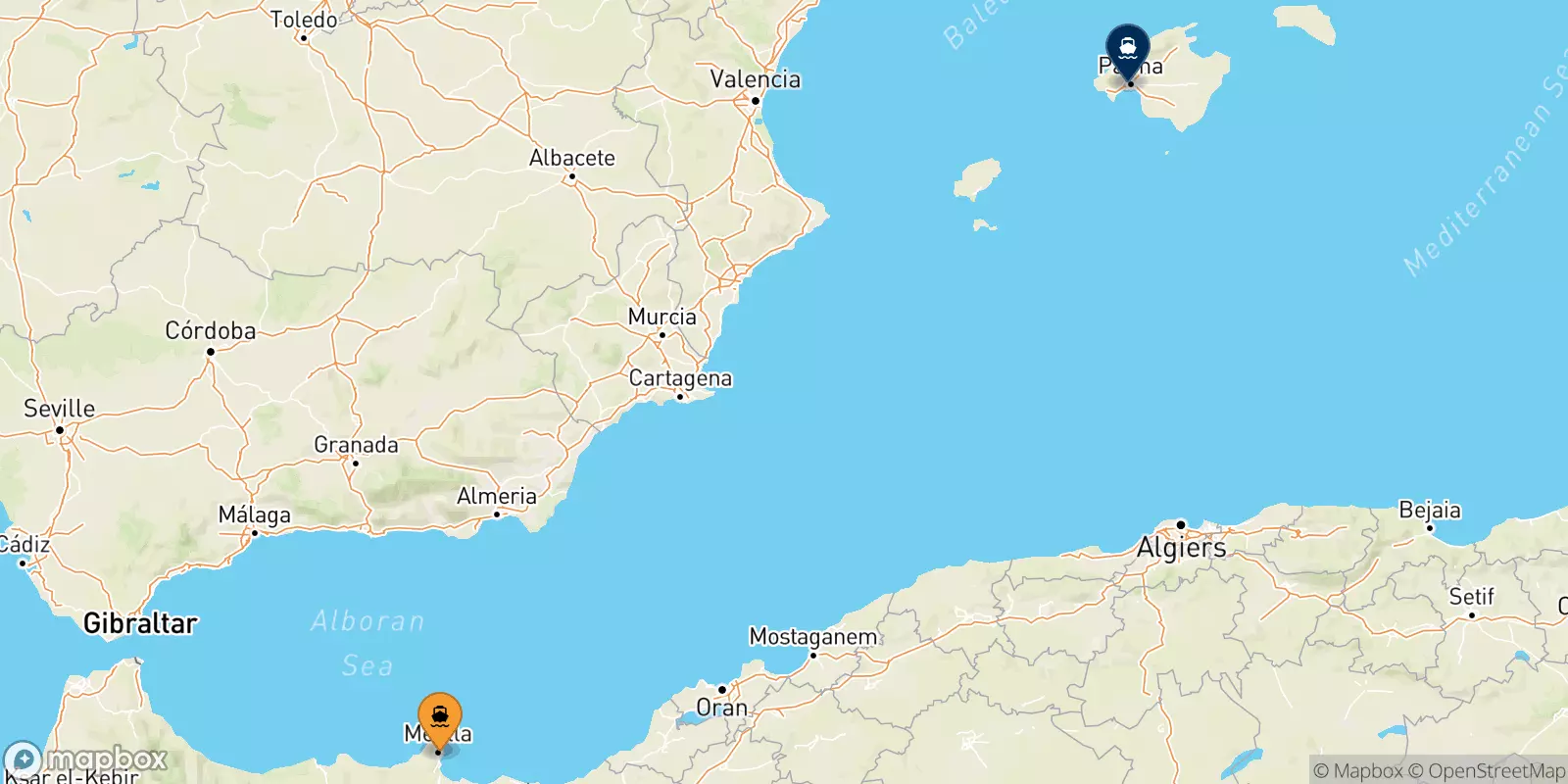 Traghetti dal Marocco per Palma Di Maiorca