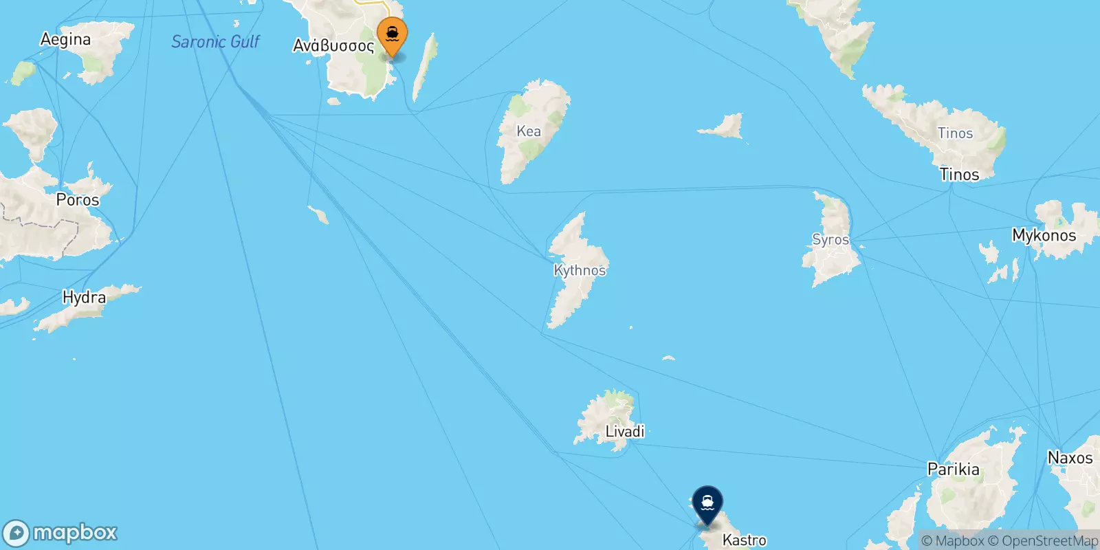 Traghetti da Lavrio per Sifnos