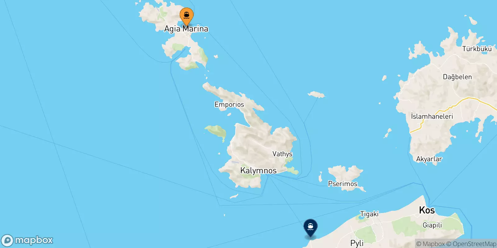 Traghetti da Leros per Mastihari (Kos)