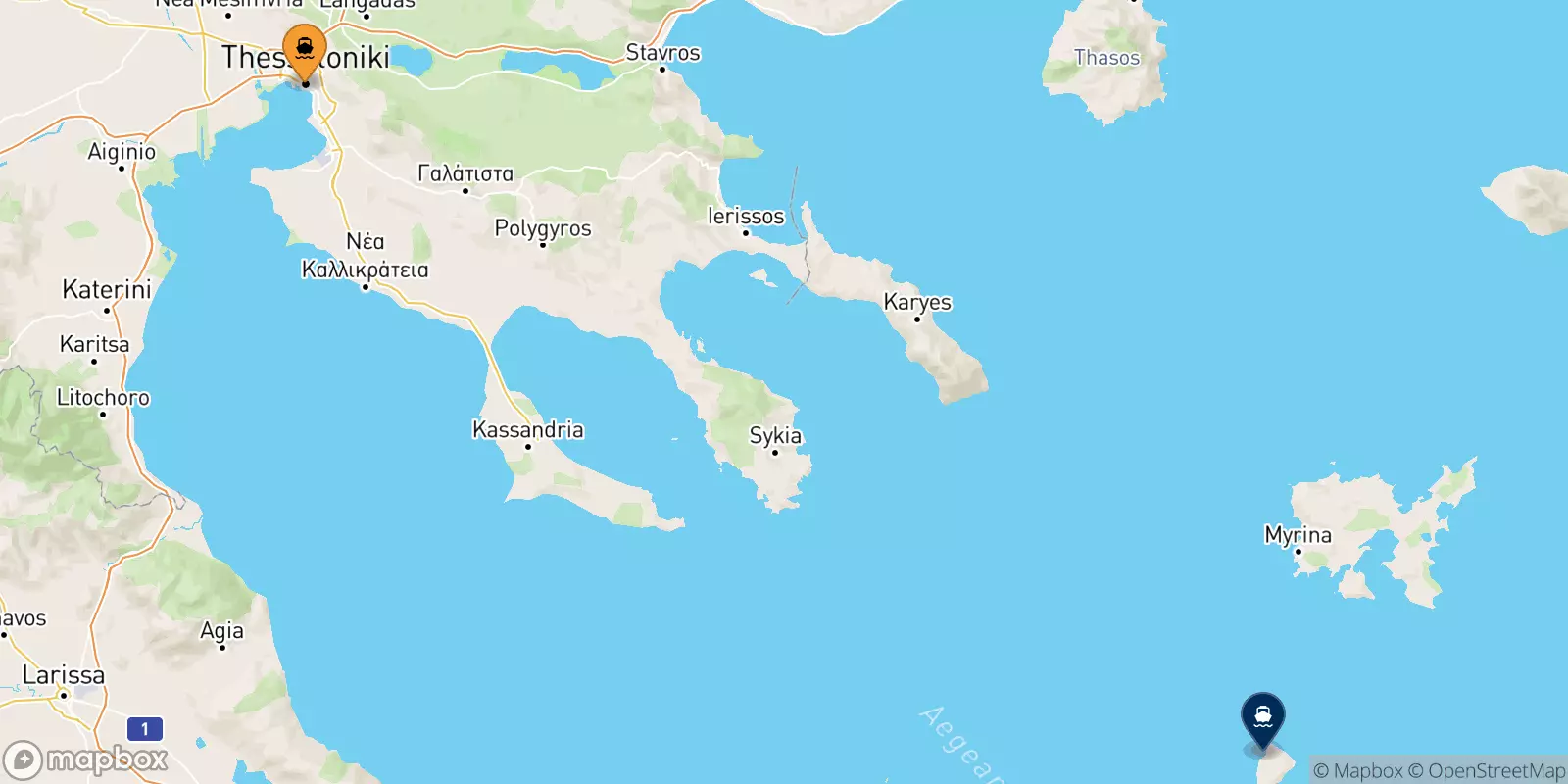 Traghetti da Salonicco per Agios Efstratios